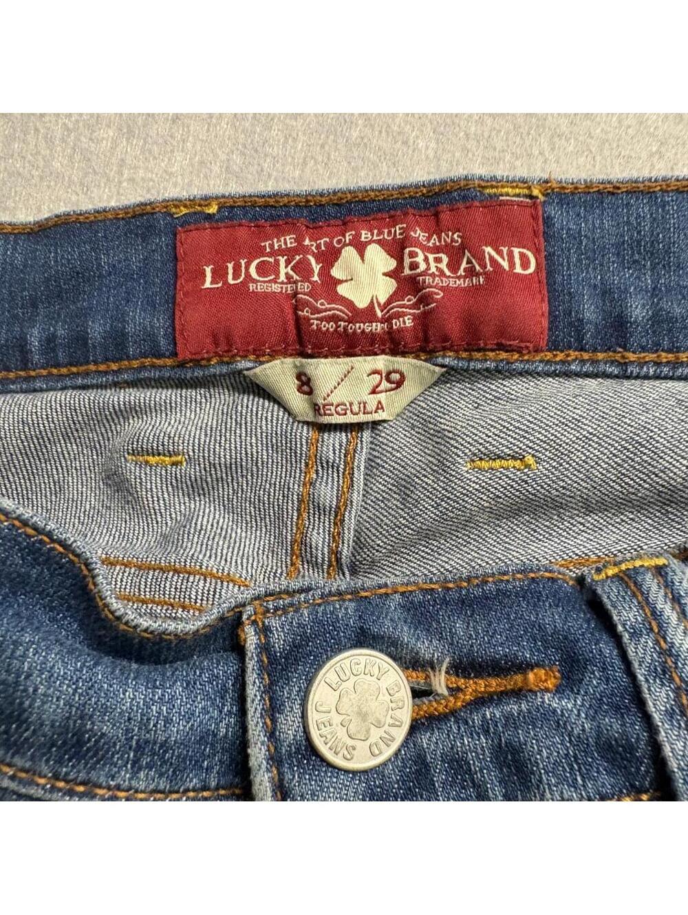 Lucky Brand Sofia Straight Jeans Womens Size 8 29 Regular Blue Denim Stretch - Picture 6 of 12